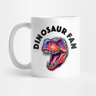 Colorful Tyrannosaurus Rex - Dinosaur Fan (Black Lettering) Mug